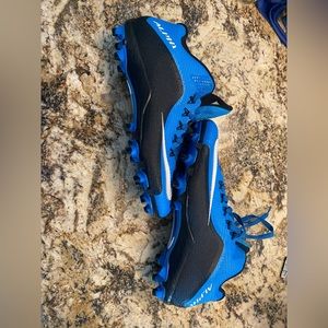 Nike Alpha Pro 2 TD 3/4 Mid Football Cleats Heritage Cyan Blue Black